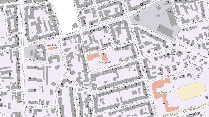 Stadtplanausschnitt